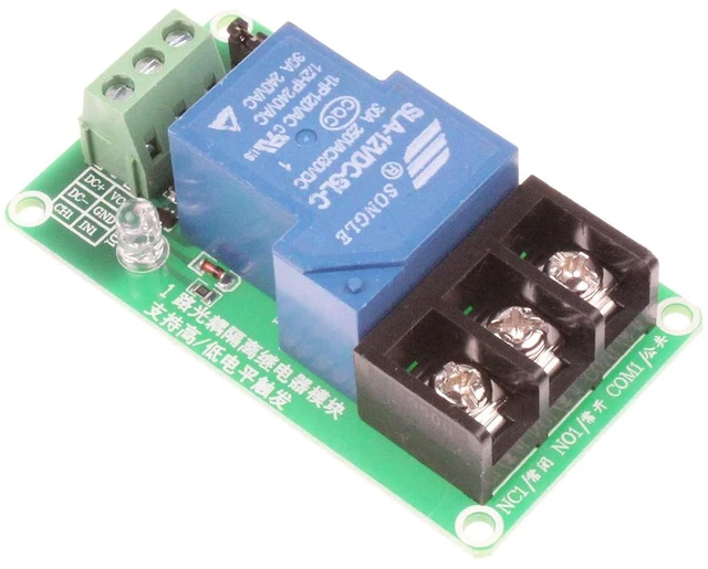Alt view image 4 of 6 - 30A 1 Channel Relay Module High Low Level Trigger with Optocoupler Isolation Load DC 30V AC 250V 30A for PLC Automation Equipment Control Industrial Control (1 Channel 12V)
