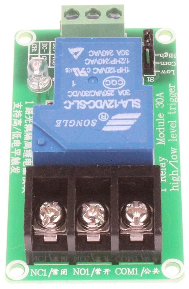 Alt view image 5 of 6 - 30A 1 Channel Relay Module High Low Level Trigger with Optocoupler Isolation Load DC 30V AC 250V 30A for PLC Automation Equipment Control Industrial Control (1 Channel 12V)