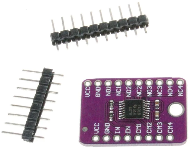 Alt view image 6 of 6 - TS3A5018 10Ohm Quad Channel SPDT Analog Switch Module