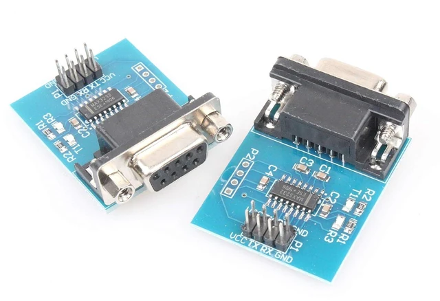 Alt view image 2 of 6 - MAX3232 Serial Port Module 3.3V 5V RS232 to TTL Module with Communication Indicator (Pack of 2)