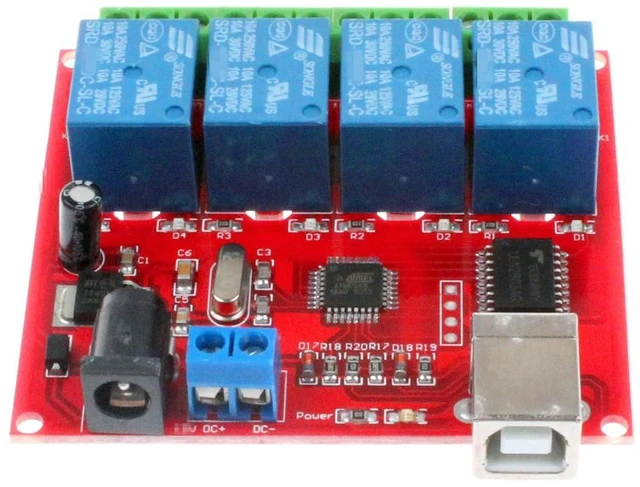Alt view image 2 of 7 - 4-Channel 5V Computer USB Control Switch Relay Module Drive-Free Relay Module Plug and Play Suitable for PC Smart Controller