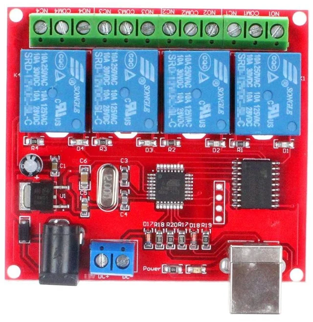 Alt view image 7 of 7 - 4-Channel 5V Computer USB Control Switch Relay Module Drive-Free Relay Module Plug and Play Suitable for PC Smart Controller
