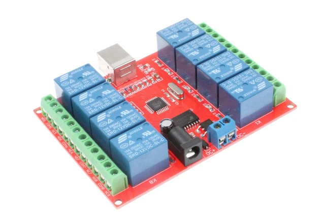 Alt view image 4 of 6 - 8-Channel 12V Computer USB Control Switch Relay Module Drive-Free Relay Module Plug and Play Suitable for PC Smart Controller