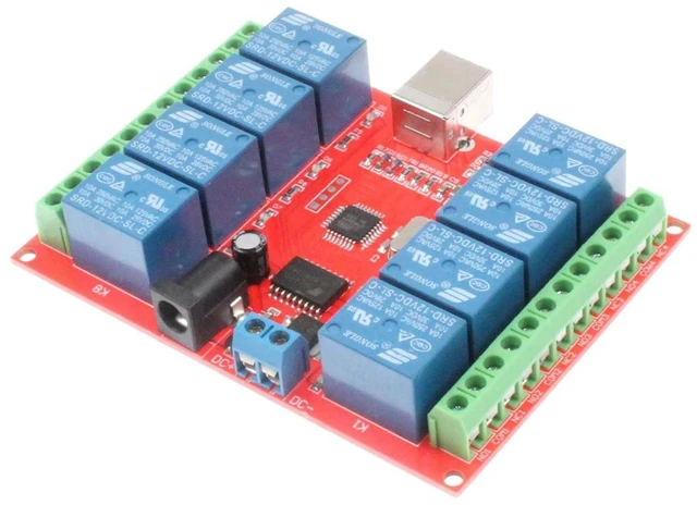 Alt view image 5 of 6 - 8-Channel 12V Computer USB Control Switch Relay Module Drive-Free Relay Module Plug and Play Suitable for PC Smart Controller