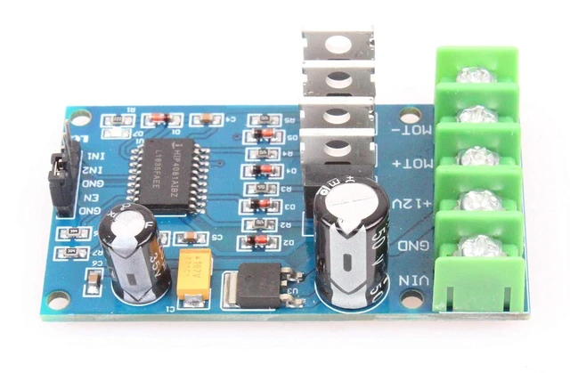 Alt view image 4 of 7 - 170W High-power H-bridge Motor Drive Module 2-Channel PWM Inputs 0-100% Duty Cycle with Instantaneous Braking Capability Forward Reverse Support 3.3V 5V Logic input Analog input MCU IO Port