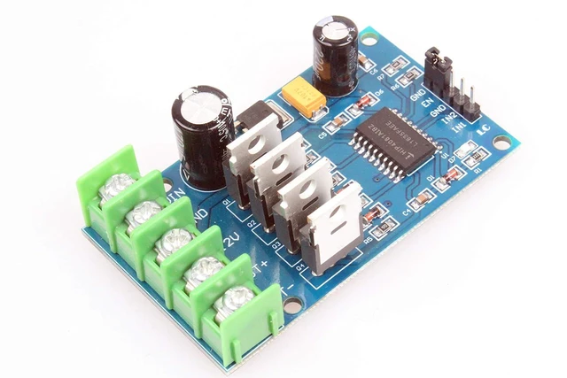 Alt view image 6 of 7 - 170W High-power H-bridge Motor Drive Module 2-Channel PWM Inputs 0-100% Duty Cycle with Instantaneous Braking Capability Forward Reverse Support 3.3V 5V Logic input Analog input MCU IO Port