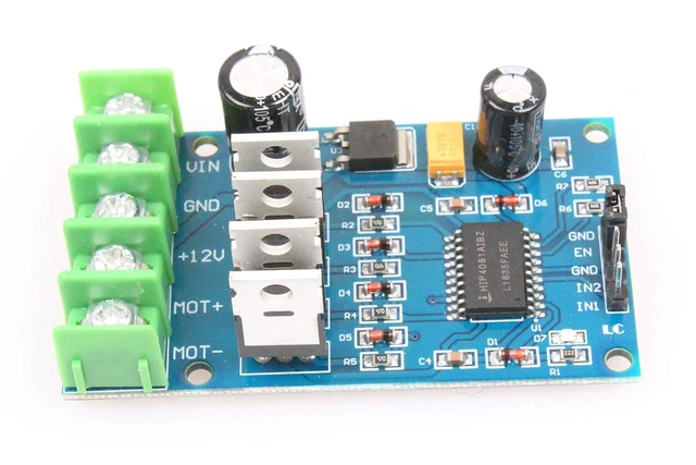 Alt view image 7 of 7 - 170W High-power H-bridge Motor Drive Module 2-Channel PWM Inputs 0-100% Duty Cycle with Instantaneous Braking Capability Forward Reverse Support 3.3V 5V Logic input Analog input MCU IO Port