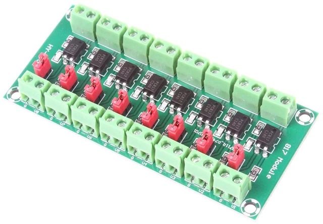 Main image of PC817 8-Channel Optocoupler Board 3.6-30V Signal Transfer Module Electrical Isolation Board for Microcontroller Interface