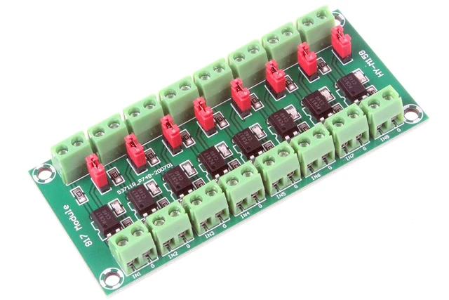 Alt view image 2 of 6 - PC817 8-Channel Optocoupler Board 3.6-30V Signal Transfer Module Electrical Isolation Board for Microcontroller Interface