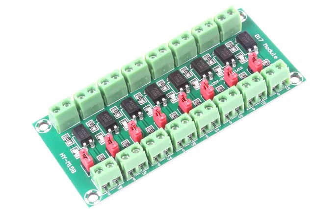 Alt view image 5 of 6 - PC817 8-Channel Optocoupler Board 3.6-30V Signal Transfer Module Electrical Isolation Board for Microcontroller Interface