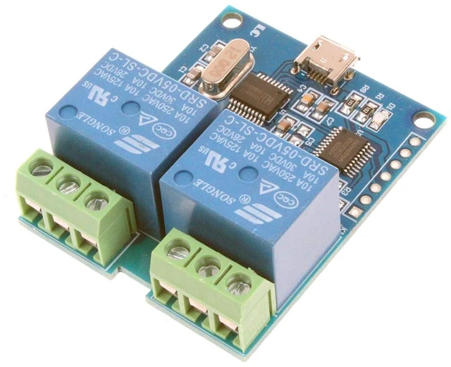 Alt view image 3 of 6 - 2-Channel Micro USB Relay Module USB Smart Control Switch USB Intelligent Control Switch (2-Channel Micro USB)