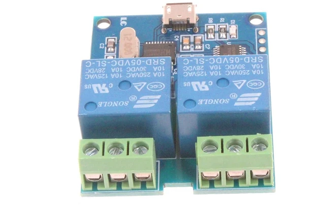 Alt view image 4 of 6 - 2-Channel Micro USB Relay Module USB Smart Control Switch USB Intelligent Control Switch (2-Channel Micro USB)