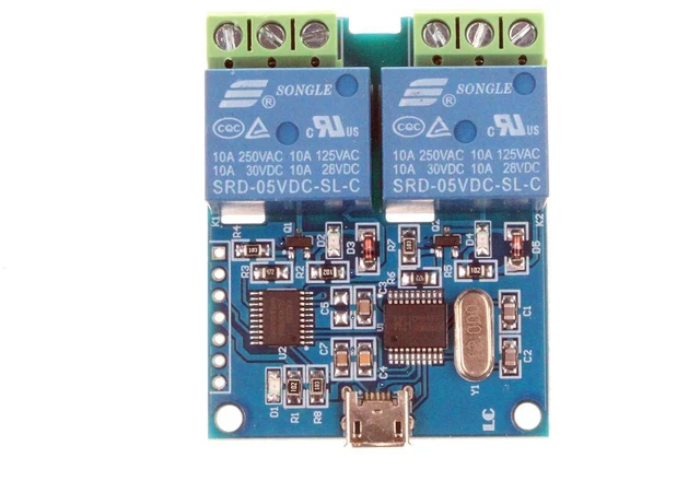 Alt view image 6 of 6 - 2-Channel Micro USB Relay Module USB Smart Control Switch USB Intelligent Control Switch (2-Channel Micro USB)