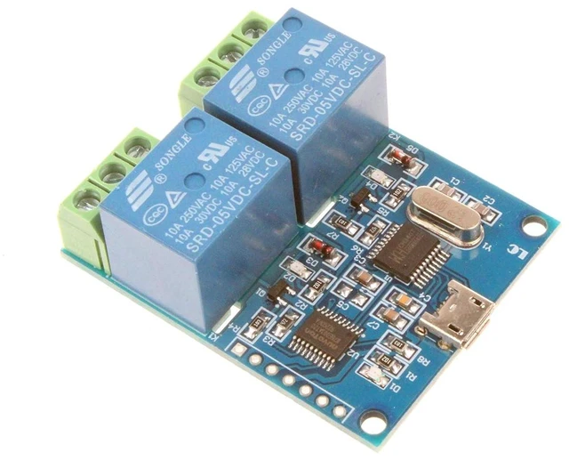 Alt view image 2 of 6 - 2-Channel Micro USB Relay Module USB Smart Control Switch USB Intelligent Control Switch (2-Channel Micro USB)