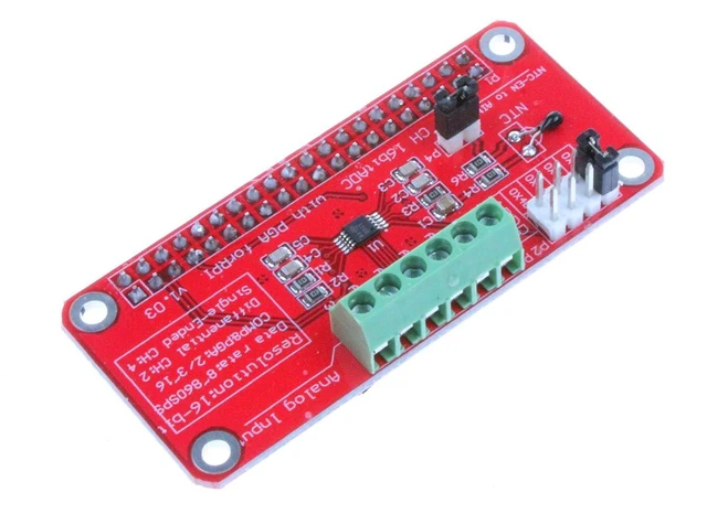 Alt view image 3 of 7 - 4-Channel 16-Bit ADC with PGA for RPI Raspberry PI 16 Bits I2C ADS1115 Module ADC 4 Channel for Raspberry Pi 3 2 Model B B+