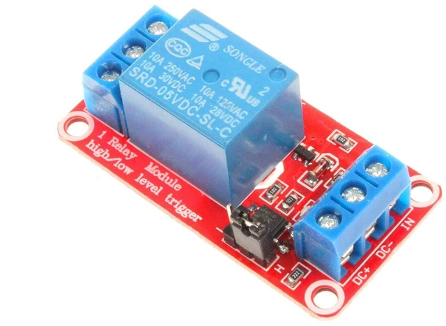 Alt view image 3 of 6 - 1 Channel Relay Module with Isolated Optocoupler 5V 12V 24V High Low Level Trigger Module Triggered (Pack of 3) (5V, Red)