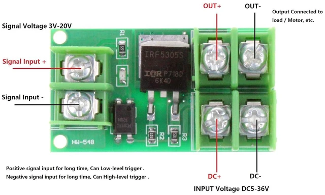 Alt view image 2 of 5 - Electronic Switch Control Board Isolation MOS FET High Low level Trigger Switch Control Module DC Control DC 5 to 36V Input Controlled voltage (Pack of 2)