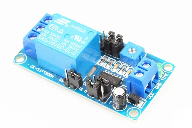 Alt view image 6 of 7 - Cycle Time Delay Switch Relay Module Delay Circuit Module 0.1-3700 Seconds Time Adjustable Suitable for Automation Equipment Control PLC Control (5V)