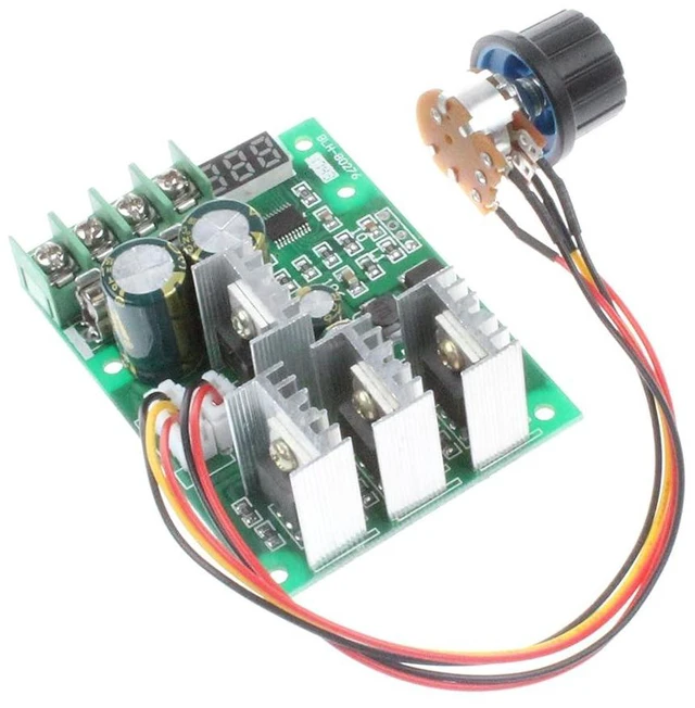 Alt view image 4 of 7 - PWM DC Motor Governor Controller 30A Max DC6-60V 12V 24V 36V 48V Brush DC Motor Controller Digital Display 0-100% Speed Regulation (30A Digital Display)