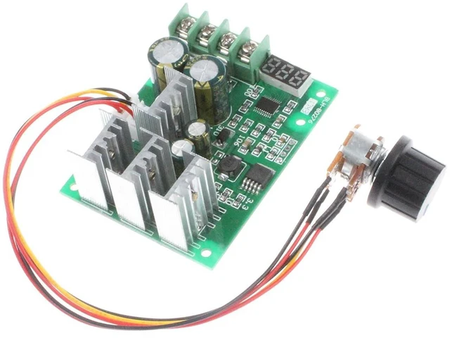 Alt view image 5 of 7 - PWM DC Motor Governor Controller 30A Max DC6-60V 12V 24V 36V 48V Brush DC Motor Controller Digital Display 0-100% Speed Regulation (30A Digital Display)