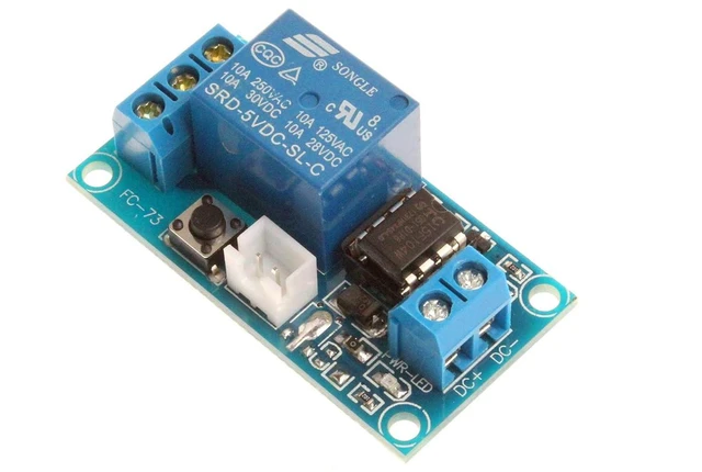 Alt view image 4 of 7 - 1-Channel Self-Locking Relay Module One Button Start-Stop Bistable 10A Load for SCM Control, Household Appliances Control, Industrial Equipment Control (12V)