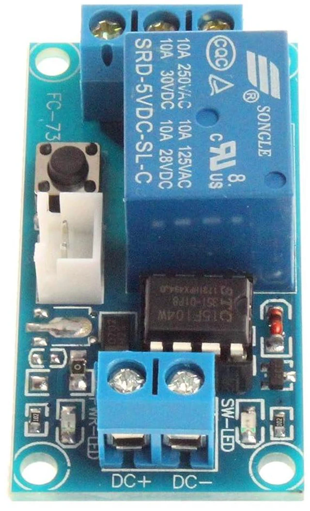 Alt view image 5 of 7 - 1-Channel Self-Locking Relay Module One Button Start-Stop Bistable 10A Load for SCM Control, Household Appliances Control, Industrial Equipment Control (12V)