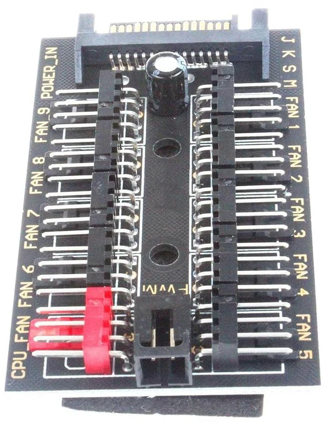 Alt view image 4 of 7 - 10-Channel PC Fan HUB PWM SATA Port Suitable for Motherboard 3Pin 4Pin Fan
