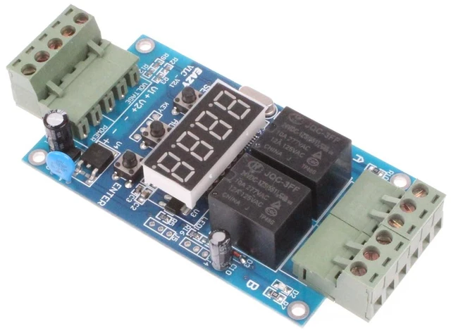 Alt view image 3 of 5 - 30-Step Programmable Time Relay Control Board Multi-Segment Setting ON Off Switch Multi-Group Timing 2-Channel Control Board (12V)