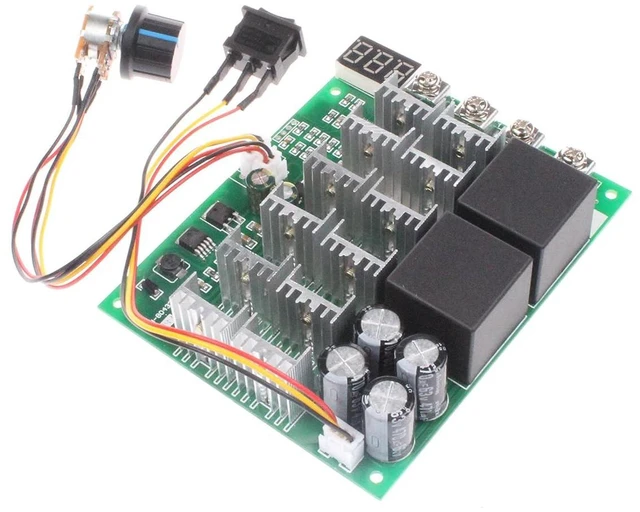 Alt view image 4 of 6 - PWM Motor Speed Controller 60A DC 10V-55V 12V 24V 36V 48V Digital Display 100A Max Brush DC Motor Controller - Third gear Forward Reverse Stop