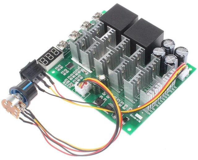 Alt view image 5 of 6 - PWM Motor Speed Controller 60A DC 10V-55V 12V 24V 36V 48V Digital Display 100A Max Brush DC Motor Controller - Third gear Forward Reverse Stop