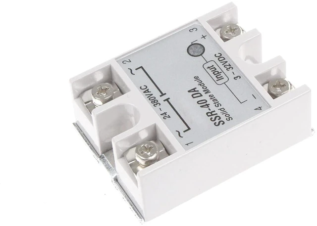Alt view image 4 of 7 - SSR-40DA Solid State Relay Single Phase Semi-Conductor Relay DC Control AC Input 3-32V DC Control 24-380V AC