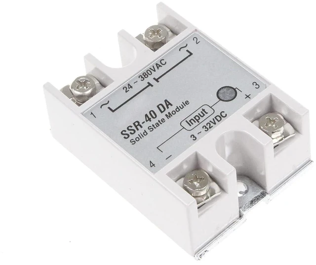 Alt view image 5 of 7 - SSR-40DA Solid State Relay Single Phase Semi-Conductor Relay DC Control AC Input 3-32V DC Control 24-380V AC