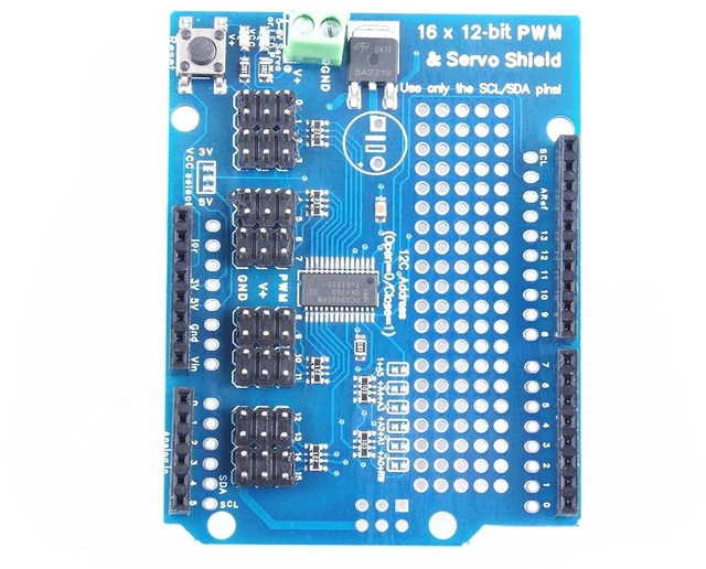 Alt view image 2 of 7 - PWM Servo Driver Module 16 Channel 12-bit PWM Servo Drive Shield Board EK1690