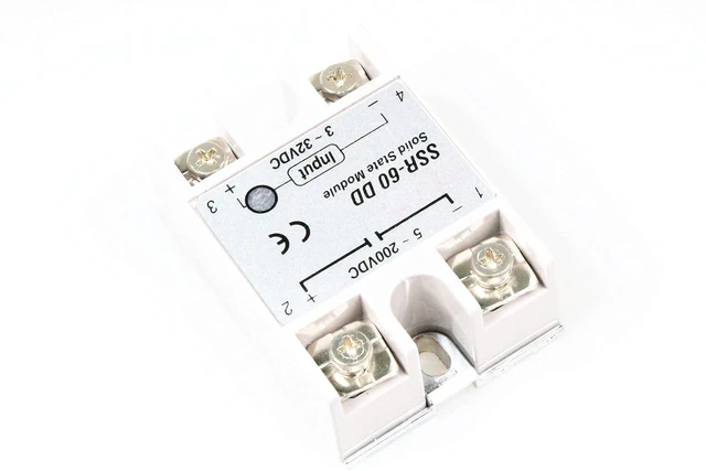 Alt view image 3 of 5 - SSR-60DD 60A Single Phase Contactless Mute Solid State Relay DC Control DC Input Control Voltage DC3-32V Control Load Voltage DC 5-200V