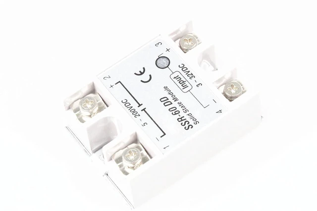 Alt view image 4 of 5 - SSR-60DD 60A Single Phase Contactless Mute Solid State Relay DC Control DC Input Control Voltage DC3-32V Control Load Voltage DC 5-200V