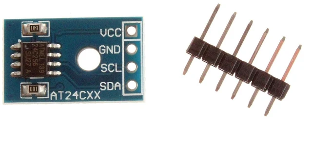Alt view image 6 of 6 - AT24C256 EEPROM Memory Module IIC I2C Interface - MCU Development Accessories (Pack of 2) Blue
