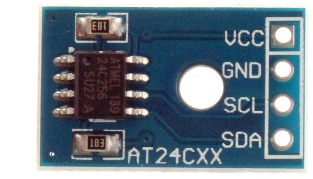 Alt view image 4 of 6 - AT24C256 EEPROM Memory Module IIC I2C Interface - MCU Development Accessories (Pack of 2) Blue