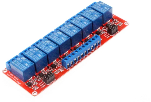 Alt view image 2 of 7 - 8-Channel Relay Module High Low Level Trigger with OPTO-Isolated Load DC 30V AC 250V 10A for PLC Automation Equipment Control Industrial Control (8 Channel 24V)