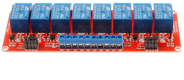Alt view image 4 of 7 - 8-Channel Relay Module High Low Level Trigger with OPTO-Isolated Load DC 30V AC 250V 10A for PLC Automation Equipment Control Industrial Control (8 Channel 24V)
