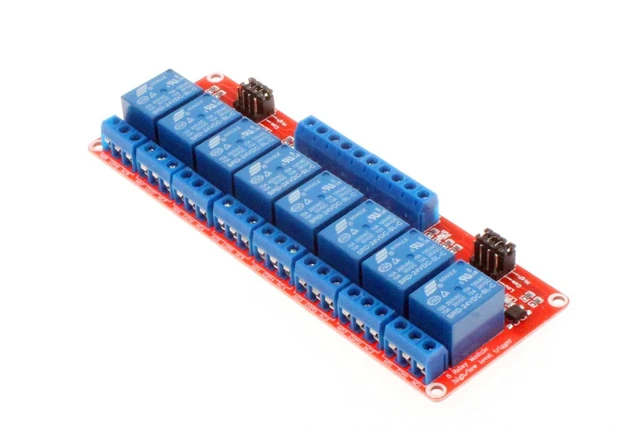 Alt view image 6 of 7 - 8-Channel Relay Module High Low Level Trigger with OPTO-Isolated Load DC 30V AC 250V 10A for PLC Automation Equipment Control Industrial Control (8 Channel 24V)