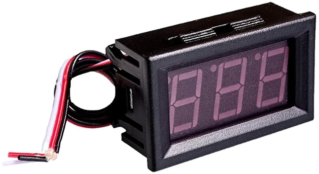 Alt view image 2 of 5 - 0.56 inches LED DC Digital Voltmeter 3-Wire 0.00V-30.0V Battery Voltage Tester Red Blue Two Colors Display (Pack of 2) (Blue)