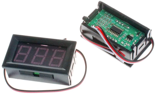 Alt view image 3 of 5 - 0.56 inches LED DC Digital Voltmeter 3-Wire 0.00V-30.0V Battery Voltage Tester Red Blue Two Colors Display (Pack of 2) (Blue)