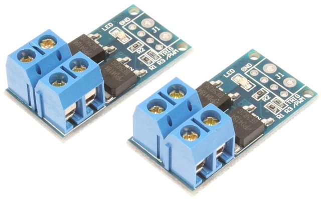 Alt view image 5 of 5 - 400W 15A Dual MOS Transistor Driving Module DC 5-36V FET Trigger Switch Board 0-20KHz PWM Electronic Switch Control DC Motor Speed Controller (Pack of 2)