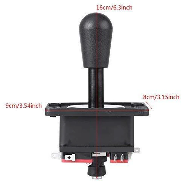 Alt view image 3 of 6 - Walfront Joystick with Microswitch 4/8 Way Switchable Game Controller Joystick for ARCADE Machine Builds PC Fighting Games and DIY Projects