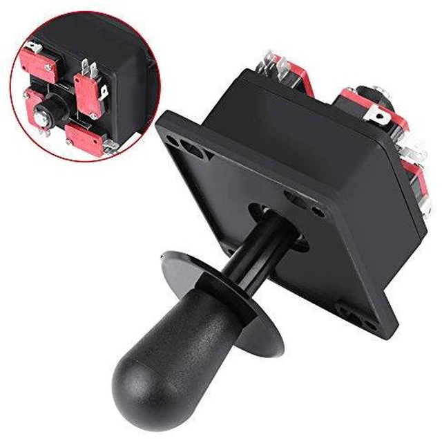 Alt view image 2 of 6 - Walfront Joystick with Microswitch 4/8 Way Switchable Game Controller Joystick for ARCADE Machine Builds PC Fighting Games and DIY Projects