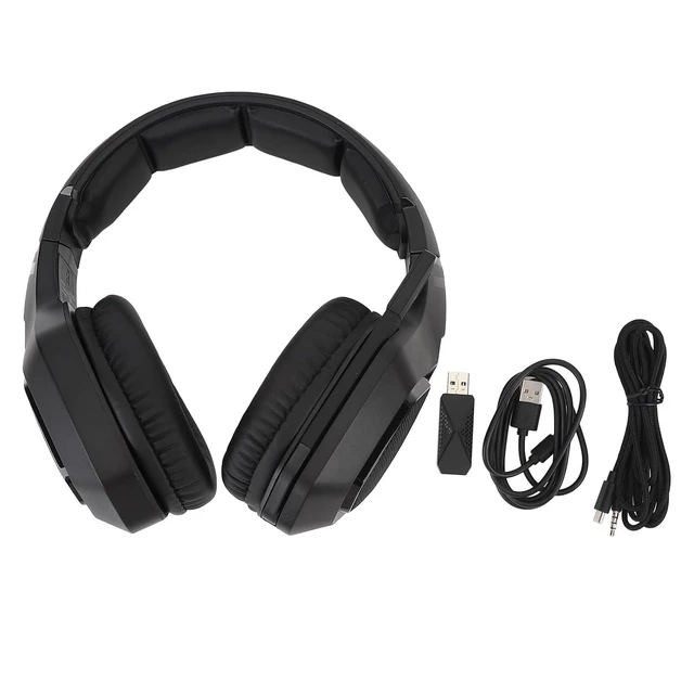 Alt view image 6 of 6 - Walfront Wire Less Gaming Headset ABS PC Gaming Headphone Active Noise Reduction Bluetooth and 3.5mm Wired Connection for PS 5 (Black)