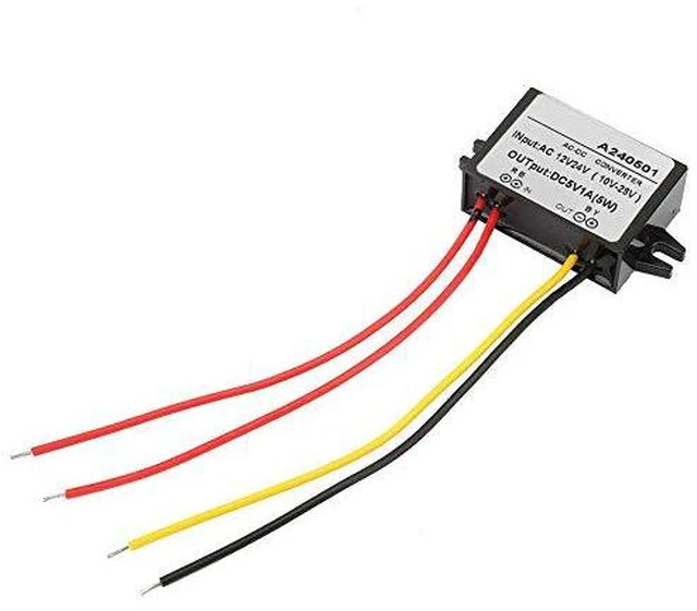 Main image of Voltage Power AC 12V 24V to 5V DC Converter Voltage Regulator Power Module for Car Step Down Converter (1A)
