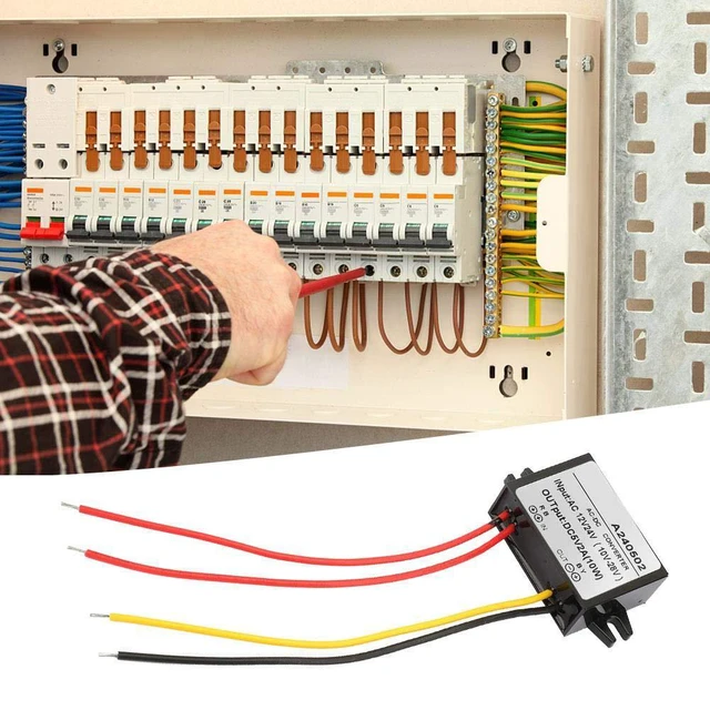 Alt view image 5 of 6 - AC 12V 24V to DC 5V Voltage Converter Regulator 2A Step Down Power Supply Module for Automotive Car Monitor Backup Camera Dash Cam LED Lights