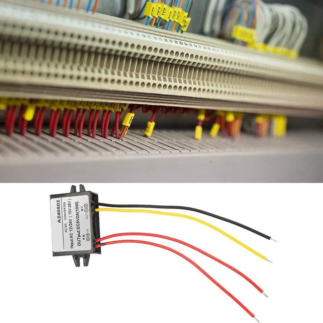 Alt view image 6 of 6 - AC 12V 24V to DC 5V Voltage Converter Regulator 2A Step Down Power Supply Module for Automotive Car Monitor Backup Camera Dash Cam LED Lights