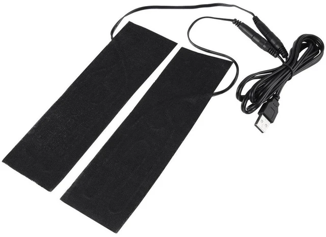 Main image of Portable Heating Pad 1 Pair Black USB Carbon Fiber Heating Mat 5V Electric Heating Film Heater Pads Heating Film Heat Pad for Warming Feet Knee Washable 35-50